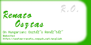 renato osztas business card